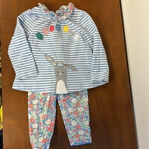 Baby Boden bunny with balloons matching set